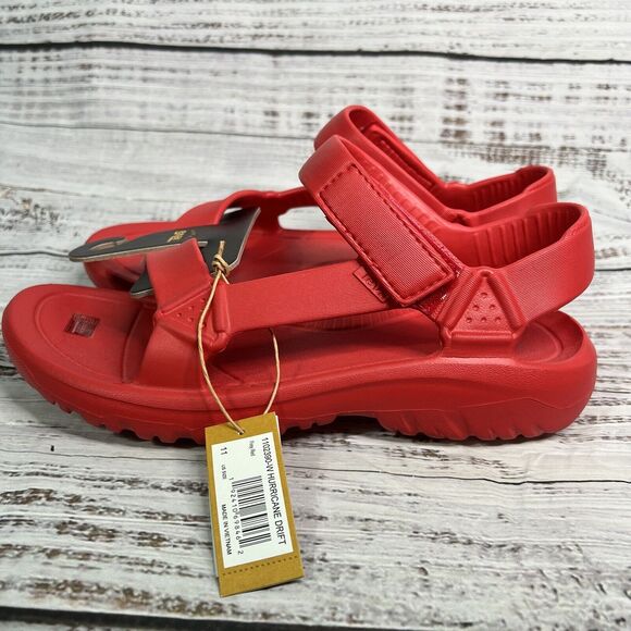 Teva Hurricane Drift Sandals Women’s 11 Firey Red Eva Water Sandals NEW - Picture 6 of 8